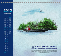 AAA Consultants_Desk Calendar_2012, Design by Probir Chakravarty artndesignbd, artndesign, ArtnDesign, ArtnDesignbd, Art n Design, Art Direction, Creative Design, Probir Chakravarty, Graphic Design, Desk Calendar.