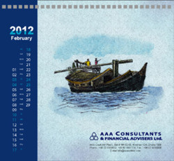 AAA Consultants_Desk Calendar_2012, Design by Probir Chakravarty artndesignbd, artndesign, ArtnDesign, ArtnDesignbd, Art n Design, Art Direction, Creative Design, Probir Chakravarty, Graphic Design, Desk Calendar.