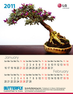 LG, Butterfly_Wall Calendar 2011, Design by Probir Chakravarty artndesignbd, artndesign, ArtnDesign, ArtnDesignbd, Art n Design, Art Direction, Creative Design, Probir Chakravarty, Graphic Design, Wall Calendar.