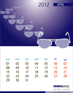 Dhaka Bank Limited_Wall Calendar 2012_Apr, Design by Probir Chakravarty artndesignbd, artndesign, ArtnDesign, ArtnDesignbd, Art n Design, Art Direction, Creative Design, Probir Chakravarty, Graphic Design, Wall Calendar.