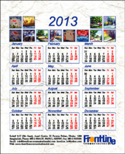 Frontline_Desk Calendar_2013, Design by Probir Chakravarty artndesignbd, artndesign, ArtnDesign, ArtnDesignbd, Art n Design, Art Direction, Creative Design, Probir Chakravarty, Graphic Design, Desk Calendar.