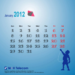 M&H Telecom_Desk Calendar_2012, Design by Probir Chakravarty artndesignbd, artndesign, ArtnDesign, ArtnDesignbd, Art n Design, Art Direction, Creative Design, Probir Chakravarty, Graphic Design, Desk Calendar.